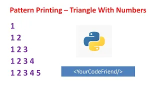 Python3 Exercise Problems Pattern Printing - Right Angled Triangle With Numbers