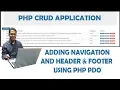 How to make navigation menu and add header footer using PHP PDO Part-3
