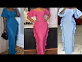 How to Cut and sew a Pencil Dress with Side ruffles and puff sleeves Ft Handyseams