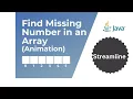 Java program to find missing number in given array range