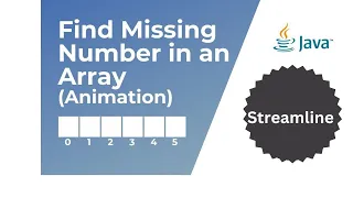 Java program to find missing number in given array range