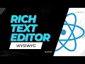 Rich Text Editor with React and Jodit WYSIWYG