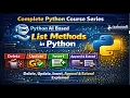 List Methods in Python Delete Update Insert Append Extend Explained python AI based