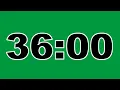 36 Minute Timer Green Screen No Copyright Countdown Clock Contador Regresivo Free To Use Anywhere