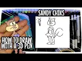 SANDY CHIKS COLORING PAGES MAKE A SANDY WITH A 3D PEN AND ACRYLIC MARKER