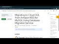 Migrating to Cloud SQL from Amazon RDS for MySQL Using Database Migration Service