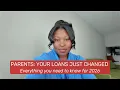 Parent PLUS Loans 2026 New Limits Rates Repayment Rules