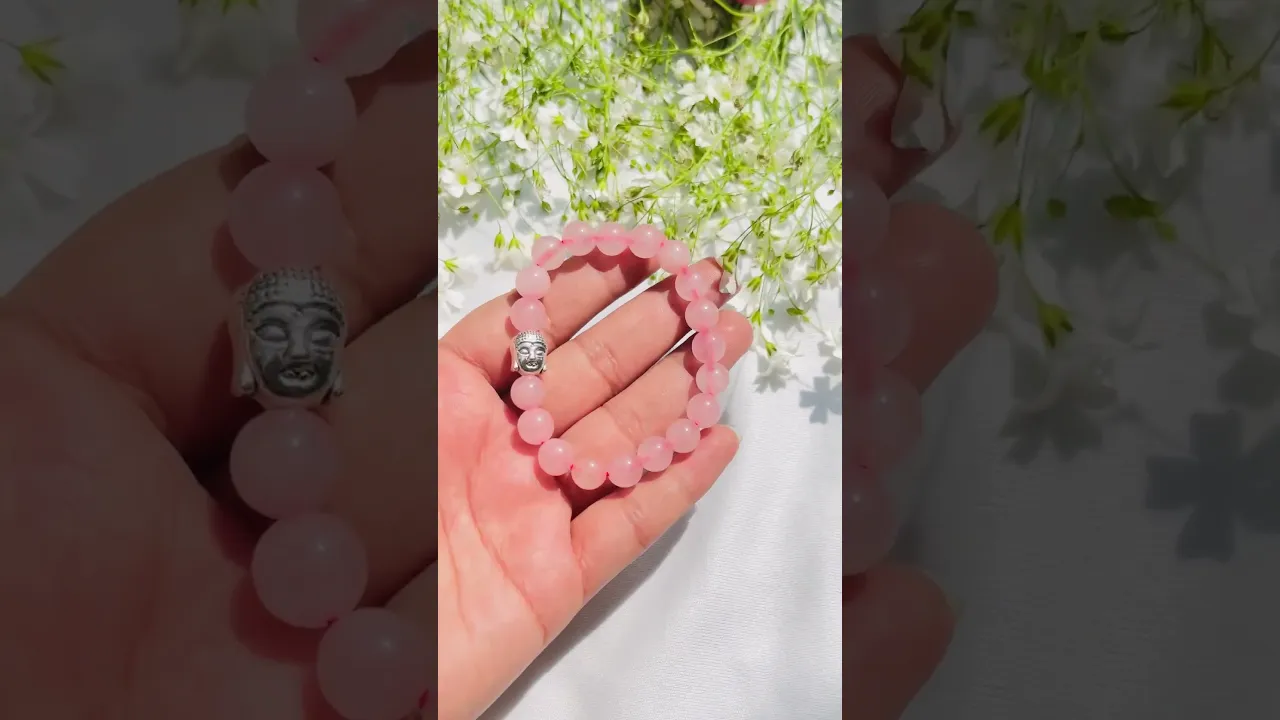Improve Love, Relationship & Emotional Connection: Rose Quartz Bracelet - Abhimantrit & Certified