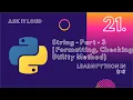 Basic Python Lecture 21 - String