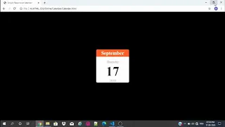 Simple Calendar Using HTML CSS Javascript Only CSS effects