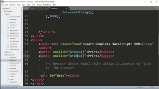 JavaScript Browser Object Model BOM window in Hindi Part14