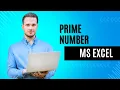 prime number coding in Excel Lunar Computer College