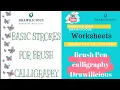 FREE Modern Brush Pen Calligraphy Worksheets for Beginners