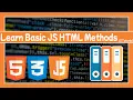 Learn Basic JavaScript Html Methods JS Tutorial