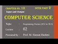 Programs 10 1 to 10 3 Lec 2 CH 10 ICS Part 2 M Hassan Hashmi