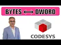 CODESYS Packing and unpacking Bytes to DWORD in CFC