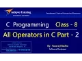 C language - Class 8 Operators in C