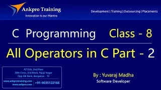C language - Class 8 Operators in C