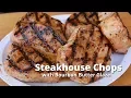 Steakhouse Pork Chops with a Bourbon Butter Glaze