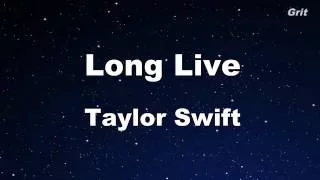 long live taylor swift karaoke no guide melody 