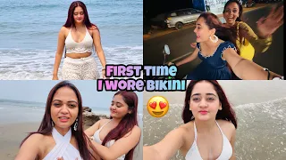 omg i wore bikini for the 1st time in my life bindass kavya adventure in goa