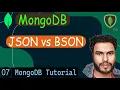 JSON javascript object notation vs BSON binary json MongoDB Tutorial