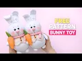 Easy Bunny Toy FREE Sewing Tutorial FREE Pattern