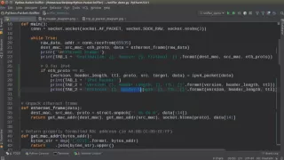 Python Network Packet Sniffer Tutorial 6 Displaying Packet Data