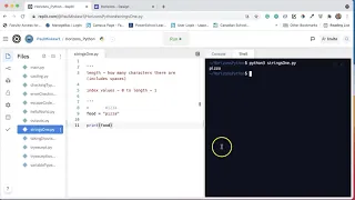 string index and length Python