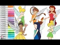 Disney Fairies Coloring Book Compilation Tinker Bell Fawn Iridessa Rosetta and Silvermist