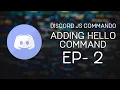 Discord JS V12 Step by Step Tutorial Adding Hello command EP 2