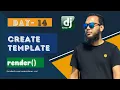 Day-14 - Create Template Folder Inside Project render function Django Bangla Tutorial