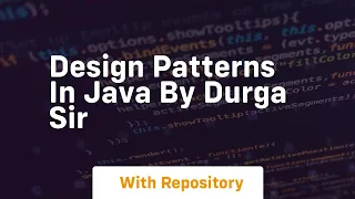 design patterns in java by durga sir