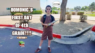 DOMONIC'S FIRST DAY OF 4th GRADE!!!!! 🥹❤️ *autism*