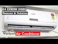 How do I fix E4 error on my air conditioner Whirlpool What does E4 mean on an air conditioner