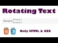 Rotating Text Using Html And Css HTML AND CSS TIPS AND TRICKS
