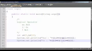 Logical Operator In Java Tamil