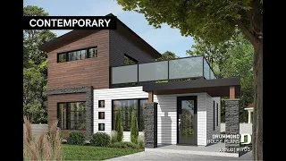 Best 2 story tiny Modern house plan by Drummond House Plans plan 1703