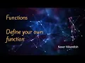 custom-defined functions in python
