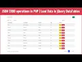 JSON CRUD operations in PHP Load Data in jQuery DataTables