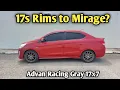 Lagu 17's inch Advan Racing Rims Fit to Mitsubishi Mirage #mirage #mitsubishi