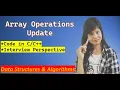 Array Operations - Update Easy explanation with coding Data Structures