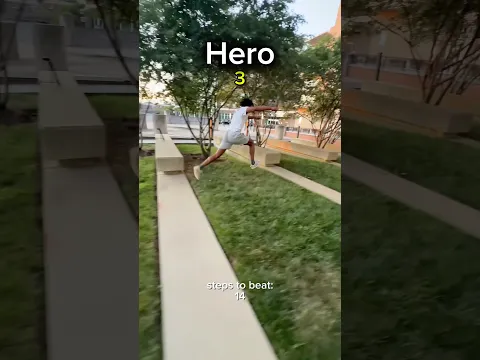 Parkour Across in the least steps but the grass is double💀