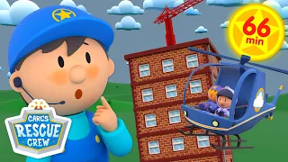 Run Away Crane + More! | Carl’s Rescue Crew | Cartoon for Kids