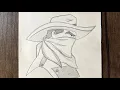 How to draw a cowboy cool pencil drawing ideas for beginners easy pencil drawings step by step