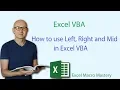 How to use Left Right and Mid in Excel VBA