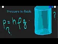 A Level Physics Pressure in fluids at a depth h p h g