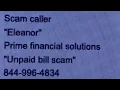 Scam caller - Unpaid bill scam