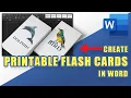 TUTORIAL Create 4x6 Printable FLASH CARDS in Word Easily