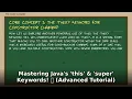 Master Java s this super Keywords Advanced Java Programming Tutorial
